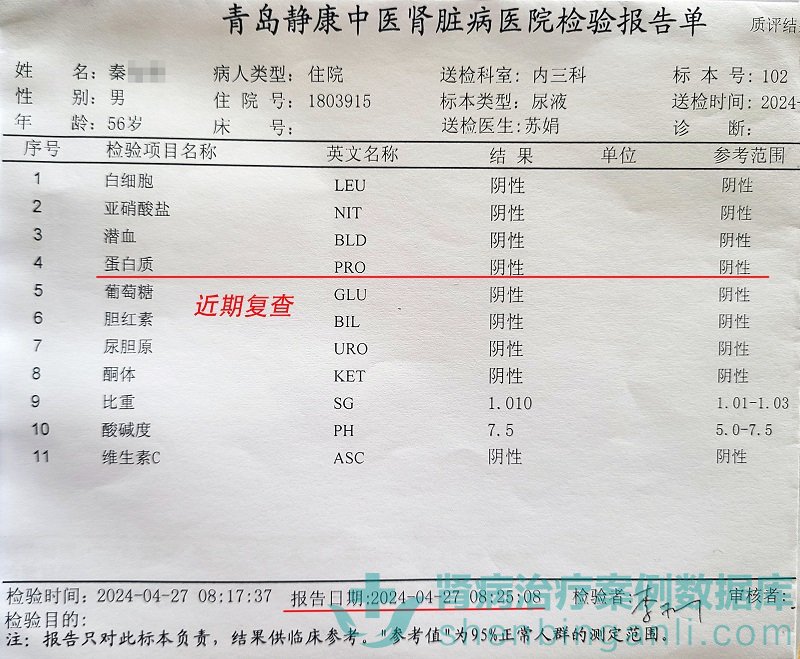 肾病治疗案例
