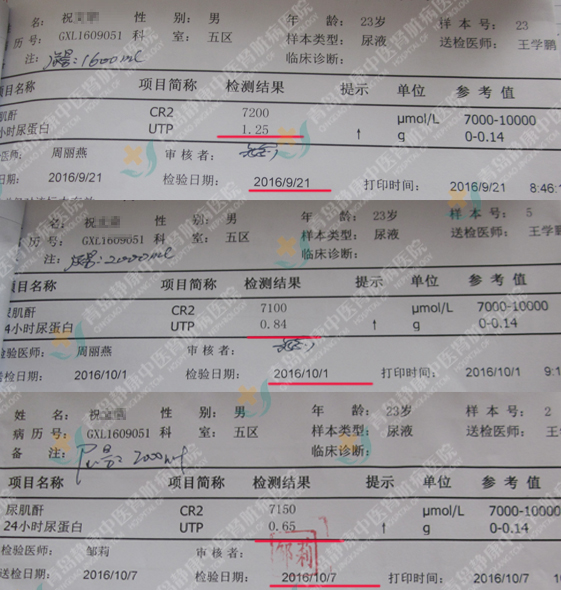 24小时尿蛋白定量变化